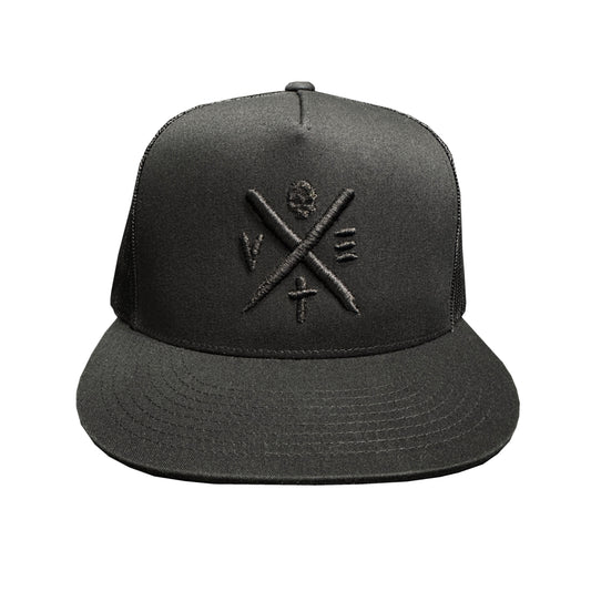 VEXT Black/Black Snapback Hat